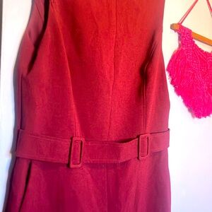 Burgundy Vince Camuto formal jumpsuit